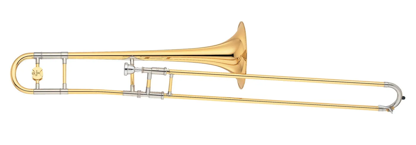 Tenor trombone with its long telescoping slide