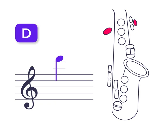 Diteggiatura di Re6 per soprano saxophone