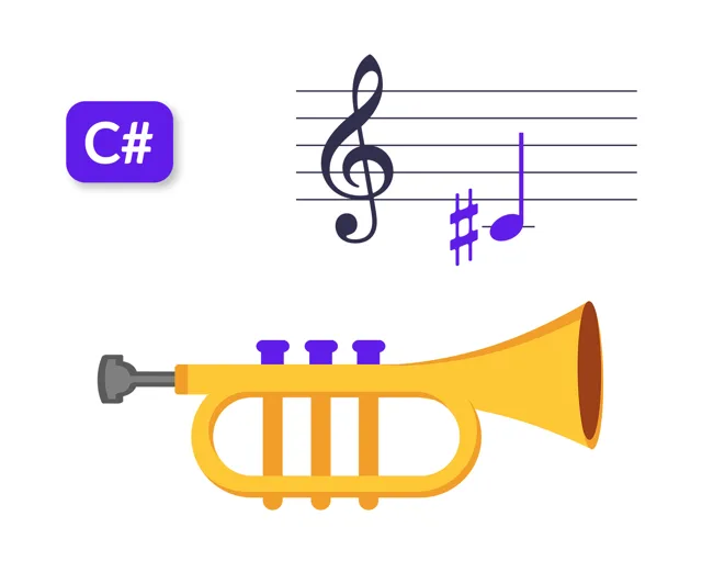 Trumpet in Bb 도#4 운지법