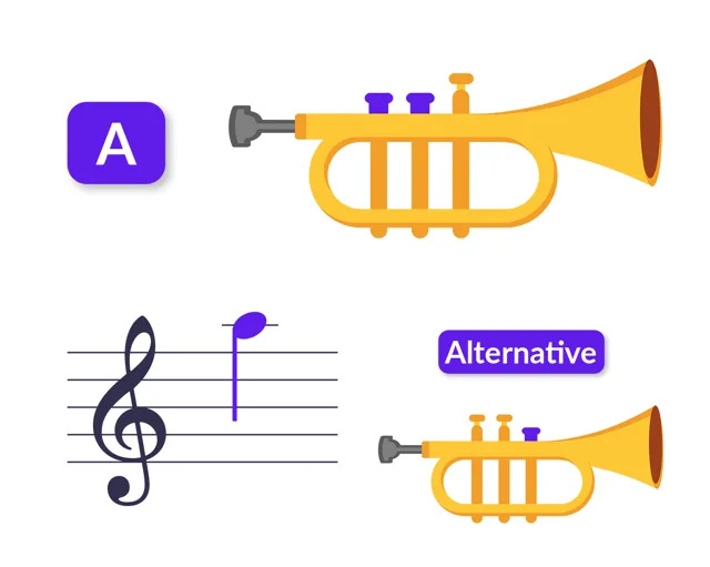 Diteggiatura di La5 per trumpet in C